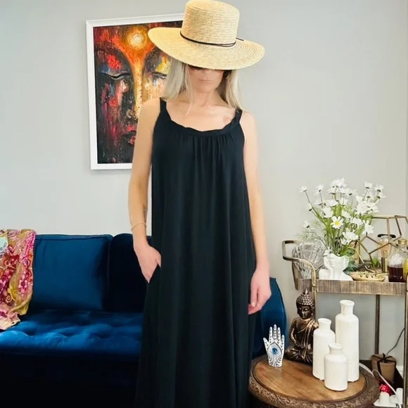 caslon maxi dress Caslon Eyelet Tie Waist Maxi Dress in Blue